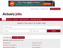 Tablet Screenshot of actuaryjobs.co.uk